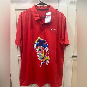 Custom Front and Back Design Nike Dri FIT Men's Roger Federer Polo Shirt Size L